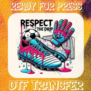 Retro Soccer Drip DTF Transfer: Ready to Press