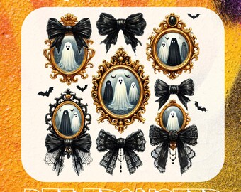 Spooky Girly Witch Heat DTF Press, Halloween Coquette Ghost DTF Transfer, Iron-on