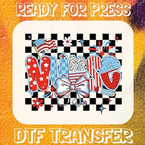 Retro Coquette Nurse DTF Transfer, Checkered Stethoscope Bow Print