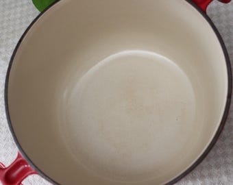Cocotte Ronde Le Creuset – Enzo Mari – N°17 – Rouge Cerise – Vintage 60's/70's