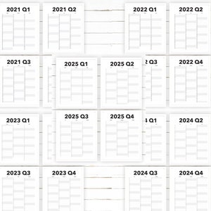 Calendrier Q1 Q2 2023 2024 2021 2022 2023 2024 2025 Yearly Calendar Printables | Etsy Uk