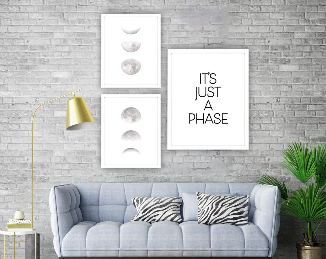 It's Just A Phase Moon Phases Printable Wall Art Set of 3 Prints ...