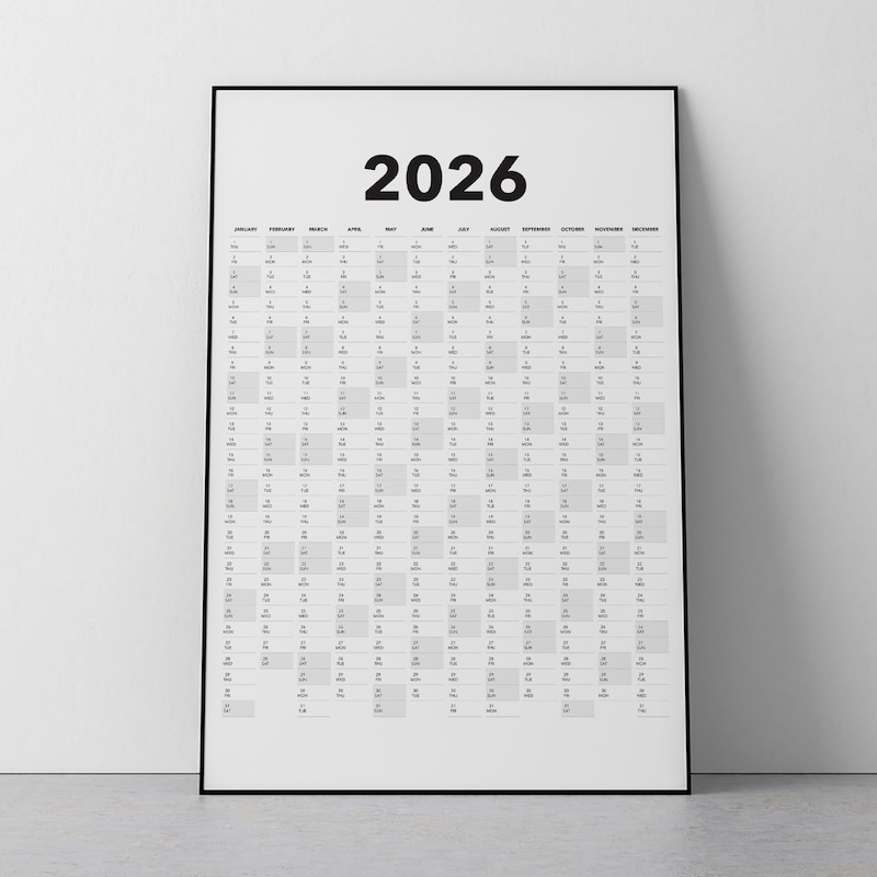 Large Calendar View Extra Large Desk Calendars - Etsy