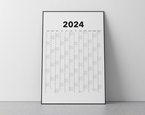 Extra Large Wall Calendar 2024 Online Fanny Jehanna