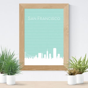 San Francisco Skyline Art Printable Poster - Etsy