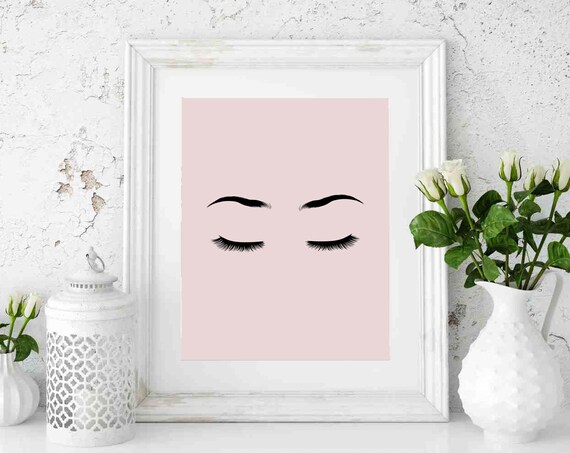 Eyelashes Art Fashion Poster Extra Large Printable Wall Art | Etsy