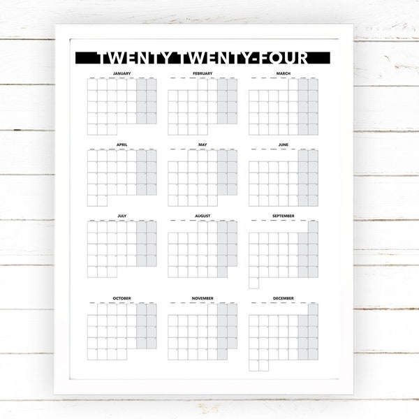 Extra Large Yearly Wall Calendar - Etsy