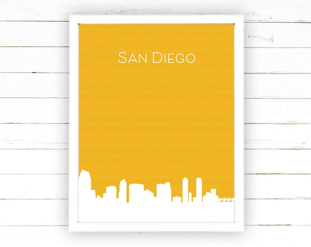 San Diego Skyline Art Printable Poster - Etsy