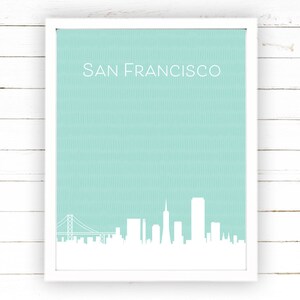 San Francisco Skyline Kunst druckbares Poster