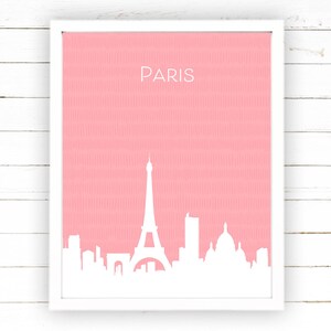 Paris Skyline Art Printable Poster