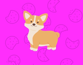Corgi 2 Cookie Cutter *Multiple Sizes*