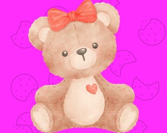 Teddy Bear with Bow 2 Cookie Cutter *Multiple Sizes*