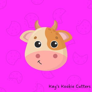 Cow Head Cookie Cutter *Multiple Sizes*