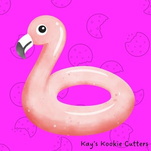 Flamingo Pool Float Cookie Cutter *Multiple Sizes*