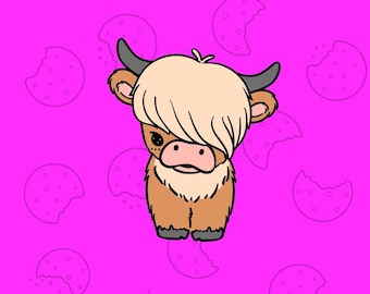 Highland Cow 2 Cookie Cutter *Multiple Sizes*