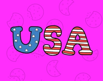 USA 2 Cookie Cutter *Multiple Sizes*