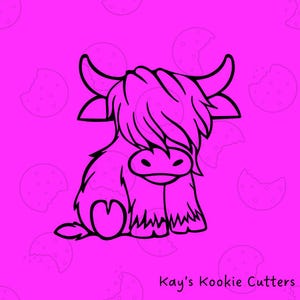 Highland Cow Cookie Cutter *Multiple Sizes*