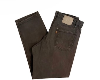 Vintage Levi's 555 Orange Tab Vintage Jeans (Breite 36cm gemessen = moderne Frauengröße 33/34), lässige Passform, gerades Bein