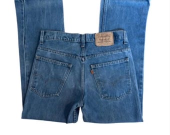 W30.5" L26" Levi's 517 80s USA orange tab vintage jeans (30.5" measured waist = modern women's size 28)