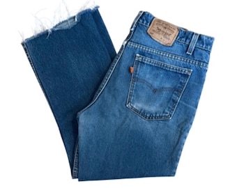 W34" L26" Levi's 517 90s USA orange tab vintage jeans (34" measured waist = modern women's size 31/32)