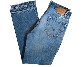 Levi's 517 Vintage W30 L30 Jeans Dark Blue Stonewash Faded 80s