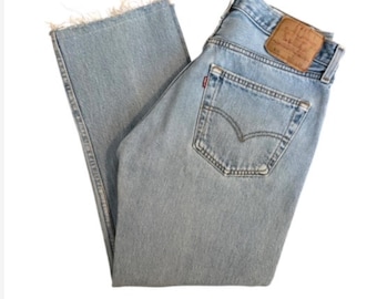 Vintage Levis 501 Selvedge Jeans, Red Line Single Stitch Denim, 30