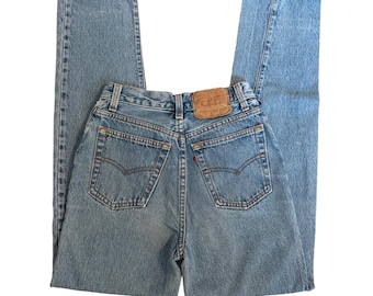 Vintage 80s Levi's 501s Button Fly Faded Petite Student Fit Levis