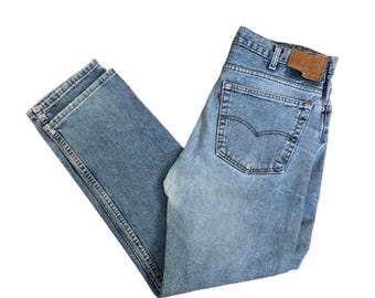 W36” L31” Vintage Levi's 517 Jeans: 90s USA Made, Medium Dark Wash