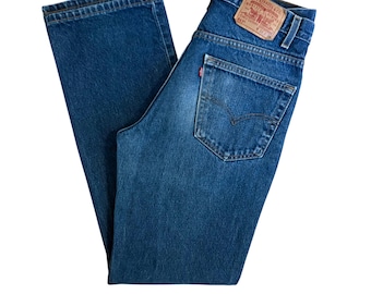 W32" L33" 517 90s USA Levi's Jeans: dark wash (32" measured waist = modern women's size 29/30), vintage levis 517