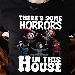 Vintage There&#39;s Some Horrors In This House PNG, Horror Characters png, Trendy Horrors Halloween png, Horror Movie PNG, Halloween Scary Movie