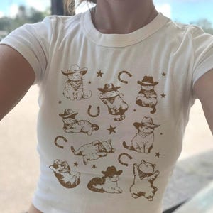 Cowboy Cats Y2k PNG, Western Cowgirl Shirt Design (Digital Download)