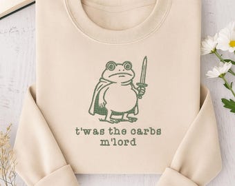 Embroidered Frog Wizard Sweatshirt: Neurodiversity Meme Hoodie