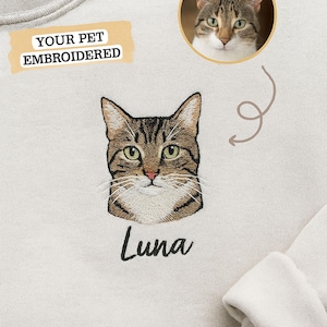 Personalisiertes Haustier-Sweatshirt von Ihrem Foto, Hundekatzen-Gesicht Hoodie, Haustier-T-Shirt mit Haustiername, Weihnachtsgeschenk