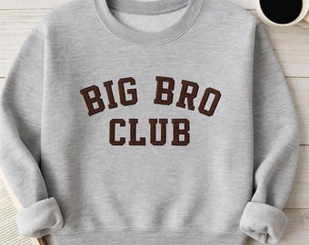 Big Bro Club Embroidered Sweatshirt - Sibling Reveal Outfit