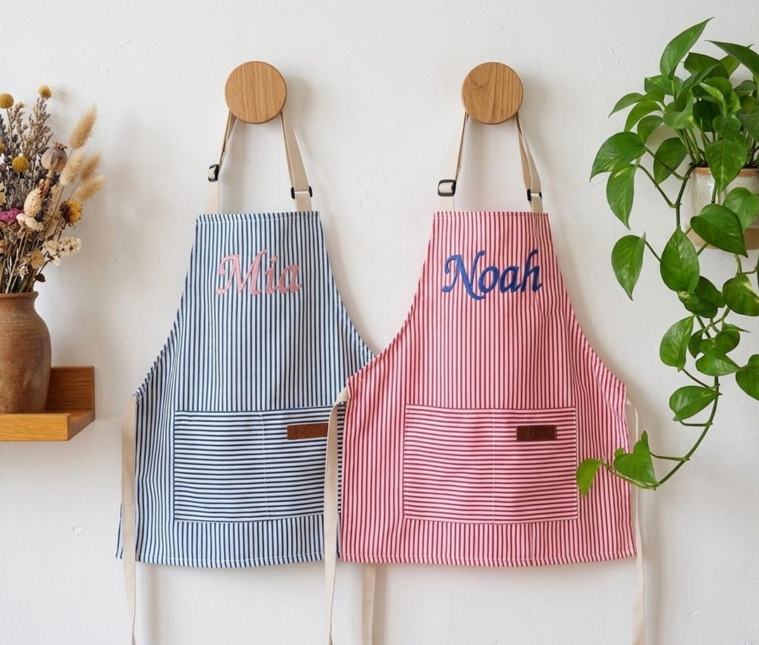 Personalized Embroidered Chef Apron for Adult and Kids, Custom Gift for ...