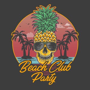Retro Summer Beach Club Party PNG, Cute Summer Shirt, Beach Png, Hello Summer Png, Summer Checkered Png,  Trendy Summer Design, Girly Summer