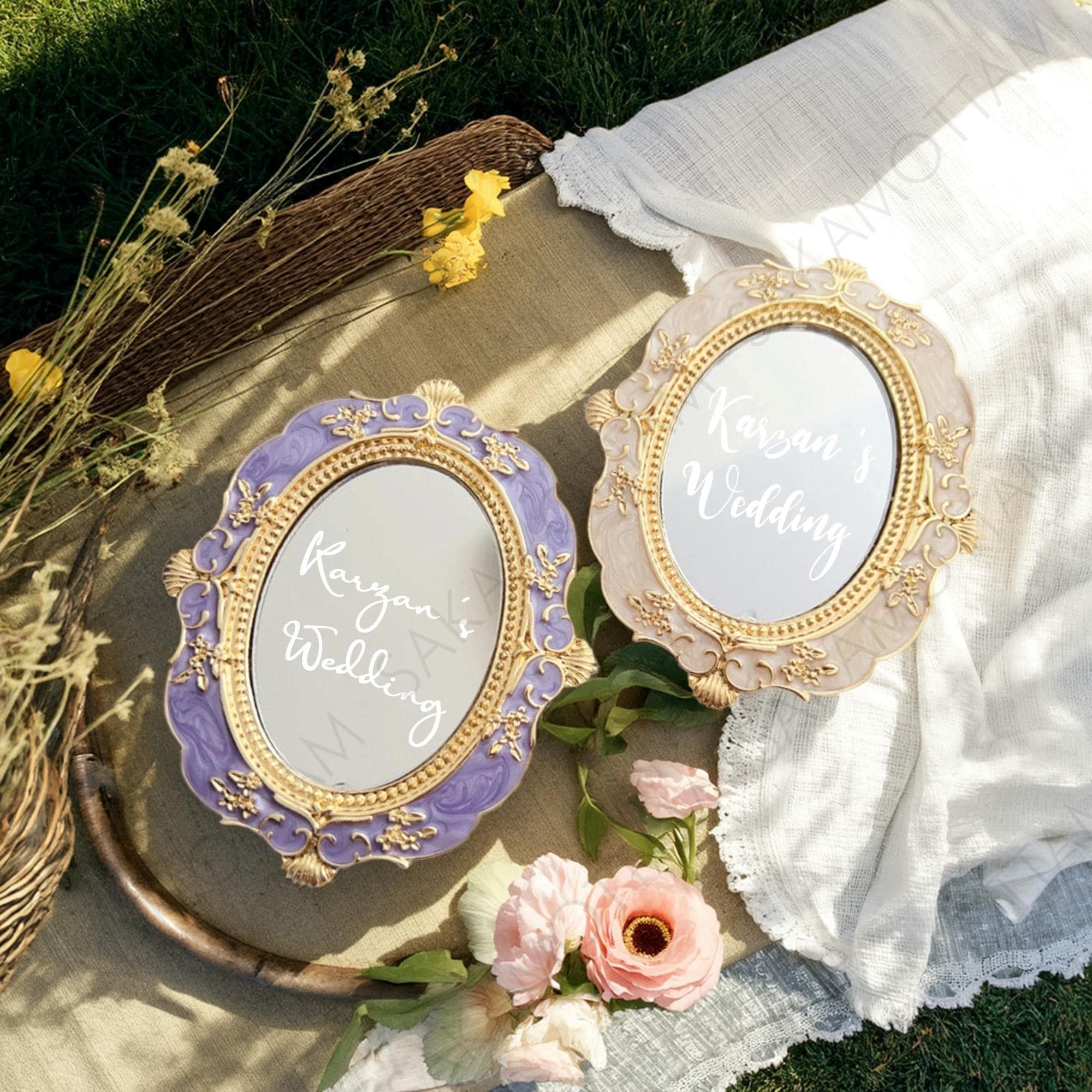 Vintage gold mirror - Etsy 日本