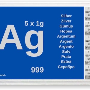 Goldschulz Silberbarren 5g 5 Gramm Motivbox - Geschenk + Echtheitszertifikat