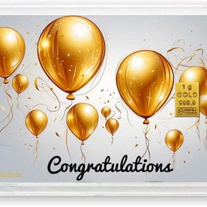 Goldschulz Goldbarren 1g 1 Gramm Motivbox - Herzen  -Congratulation + Echtheitszertifikat