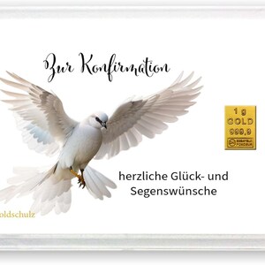 Goldschulz Goldbarren 1g 1 Gramm Motivbox - Zur Konfirmation - Geschenk + Echtheitszertifikat