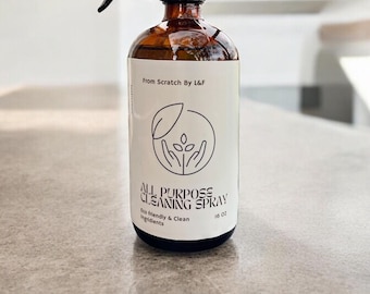 Sparkling and Safe: Non-Toxic Natural Cleaner with Tea Tree Disinfectant (16oz)