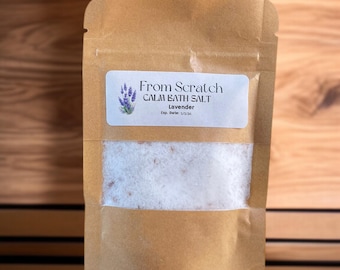 Aromatherapy Bath Salts | Epsom & Himalayan Salt Soak with Wooden Spoon