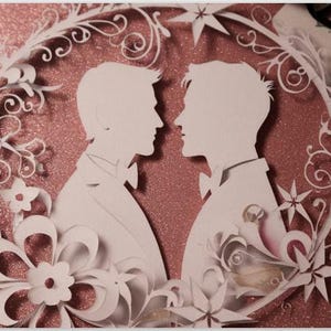 Tarjeta PDF de boda gay, tarjeta LGBTQ, invitación de boda