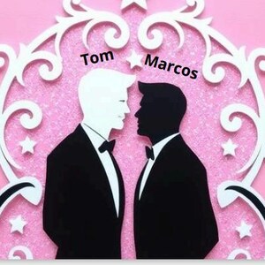 Plantilla de tarjeta de invitación de boda GAY editable, invitación de boda imprimible, invitaciones de boda gay, invitación de boda Canva LGPTQ+