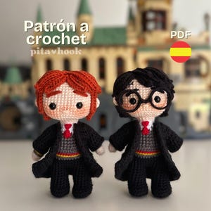 Harry and Ron Wizards Amigurumi Crochet Pattern. Wizard Doll Pattern. PDF Pattern. Digital Download. See description.