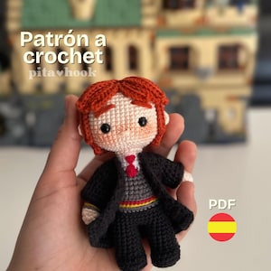 Amigurumi Crochet Pattern for Wizard Ron. Wizard Doll Pattern. PDF Pattern. Digital Download. Read the description carefully.