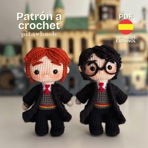 Harry and Ron Wizards Amigurumi Crochet Pattern. Wizard Doll Pattern. PDF Pattern. Digital Download. See description.
