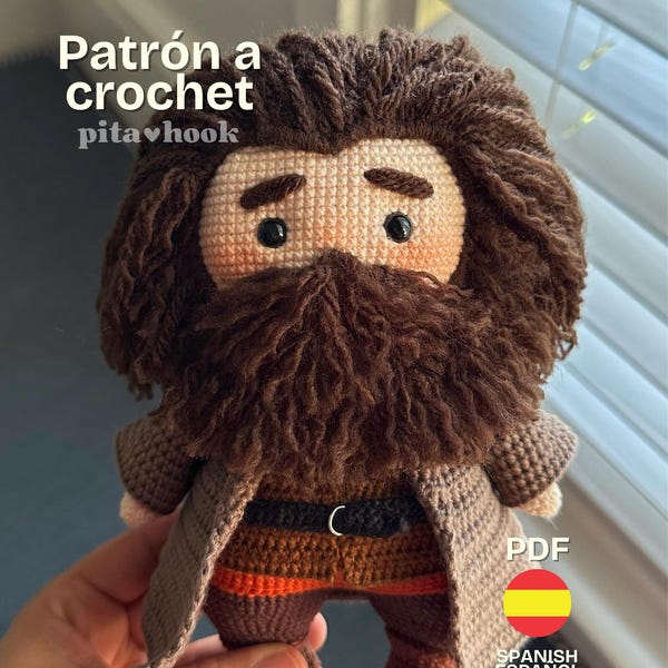 Giant HAGRID Amigurumi Crochet Pattern. Hagrid Doll Pattern. PDF Pattern. Digital Download. See description.