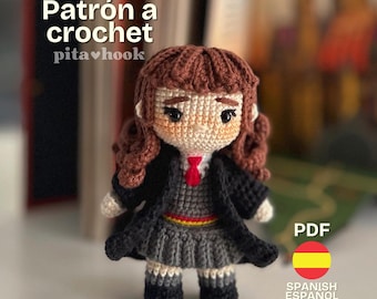 Hermione Witch Amigurumi Crochet Pattern. Witch Doll Pattern, Magic. PDF Pattern. Digital Download. Read the description.