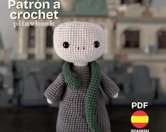 Voldemort Amigurumi Crochet Pattern. Wizard Doll Pattern. PDF Pattern. Digital Download. Read the description carefully.